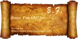 Basz Fabióla névjegykártya